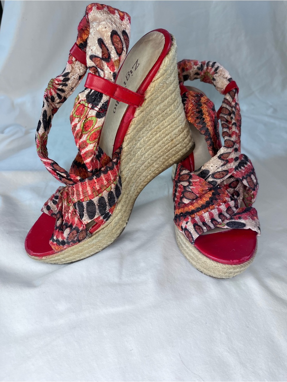 Zigi Soho Espadrille Jute Wedge Slip-On Sandals with Fabric Upper size 8